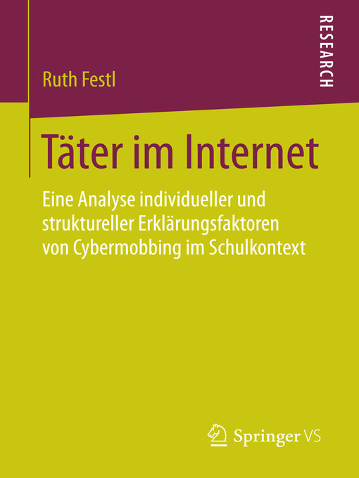Title details for Täter im Internet by Ruth Festl - Available